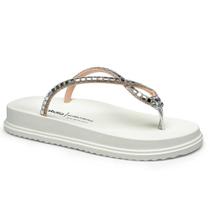 Chinelo Feminino EVA Anatômico Rives Prata Branco Dakota Y6242-0012