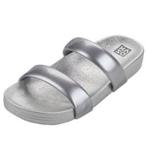 Chinelo Feminino Fácil Calce Flatform Metalizado Bestie Zaxy