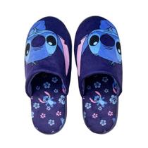 Chinelo Feminino Fechado Pelúcia Disney Stitch Azul Marinho Nº 36/37 Chinelo Feminino Fechado Pelúcia Disney Stitch Azul Marinho Nº 36/37