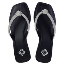 Chinelo Feminino Fenômena Cristal Preto - RA814D2