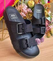 Chinelo Feminino Fivela Moleca Slide Glitter Original