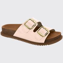 Chinelo Feminino Flat com Fivelas Dourada Beira Rio 8523.108.20384