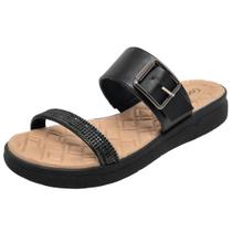 Chinelo Feminino Flat Conforto Slip On Strass Comfortflex Chinelo Feminino Flat Conforto Slip On Strass Comfortflex