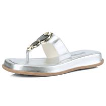 Chinelo Feminino Flat Mary - Difranca - GG0908 - Prata