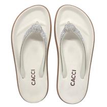 Chinelo Feminino Flat Moderno Conforto Tira Strass Cacci Chinelo Feminino Flat Moderno Conforto Tira Strass Cacci