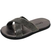 Chinelo Feminino Flat Tira Strass Conforto Rasteira Cacci Chinelo Feminino Flat Tira Strass Conforto Rasteira Cacci