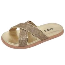 Chinelo Feminino Flat Tira Strass Conforto Rasteira Cacci Chinelo Feminino Flat Tira Strass Conforto Rasteira Cacci