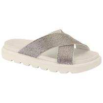 Chinelo Feminino Flatform Cristal Branco Off Vizzano 6459.122 Chinelo Feminino Flatform Cristal Branco Off Vizzano 6459.122