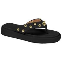 Chinelo Feminino Flatform Pelica Preto Vizzano 6506.106