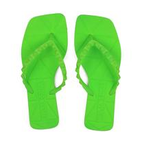 Chinelo Feminino Giulia Domna Bico Quadrado Verde - 508.02 Chinelo Feminino Giulia Domna Bico Quadrado Verde - 508.02