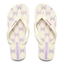 Chinelo Feminino Grendene/Ipanema Happy PVC Bege/Lilás