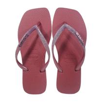 Chinelo Feminino Havaianas 4148102 Slim Square Glitter