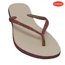 Chinelo Feminino Havaianas Com Gliter Slim Sparkle II