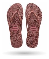 Chinelo Feminino Havaianas Confort Slim Estampa Animal Onça