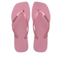 Chinelo Feminino Havaianas Glitter Slim Square Rosa