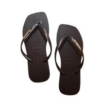 Chinelo Feminino Havaianas REF: SLIM SQUARE LOGO METALLIC