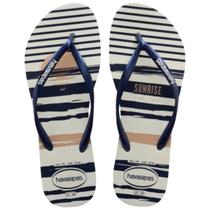 Chinelo feminino havaianas slim nautical original alpargatas Chinelo feminino havaianas slim nautical original alpargatas