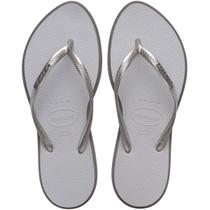 Chinelo feminino havaianas slim point original sola recorte degrade