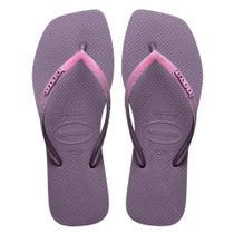 Chinelo Feminino Havaianas Slim Square Glitter Malva