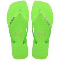 Chinelo Feminino Havaianas Slim Square Glitter Neon Original