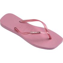Chinelo Feminino Havaianas Slim Square Logo Metallic Original Cor:Rosa ChiffonTamanho:38 Chinelo Feminino Havaianas Slim Square Logo Metallic Original Cor:Rosa ChiffonTamanho:38