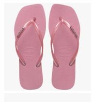 Chinelo feminino havaianas slim square met Chinelo feminino havaianas slim square met
