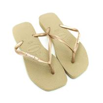Chinelo Feminino Havaianas Slim Square - Rose