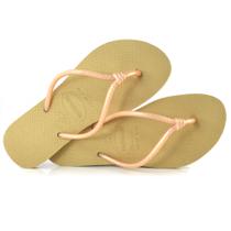 Chinelo Feminino Havaianas Tube Dourado 4149504