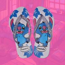 Chinelo Feminino Infantil Stitch PVC Confortável Lilo Stitch