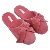 Chinelo Feminino Inverno em Plush JG Com Laço Quentinho e Confortável Vairelli