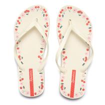Chinelo Feminino Ipanema Day Tiras Estampa Bege/vermelho