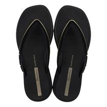 Chinelo Feminino Ipanema Glow - Preto com Dourado