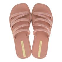 Chinelo Feminino Ipanema Solar Brilha Slide Rosa Glitter