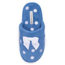 Chinelo feminino Laura Ashley bordado em pontos Pale Seaspray XL Chinelo feminino Laura Ashley bordado em pontos Pale Seaspray XL