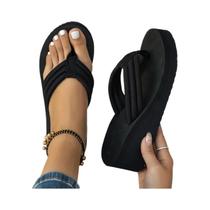 Chinelo Feminino Leve Com Salto Anabela E Dedo Aberto, Plataforma Antiderrapante Para Praia - Chinelo Feminino Leve Com Salto Anabela E Dedo Aberto, Plataforma Antiderrapante Para Praia -