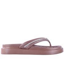 Chinelo Feminino Moleca com Aplicações de Brilho 5554,101 Marrom Chinelo Feminino Moleca com Aplicações de Brilho 5554,101 Marrom