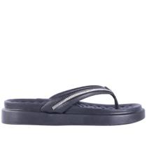 Chinelo Feminino Moleca com Aplicações de Brilho 5554,101 Preto