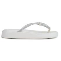 Chinelo Feminino Moleca Plataforma Branco off Cristal - 5499