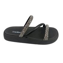 Chinelo Feminino Papete Moleca 5469.121 Cristal/Black Chinelo Feminino Papete Moleca 5469.121 Cristal/Black