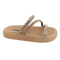 Chinelo Feminino Papete Moleca 5469.121 Cristal/Nude