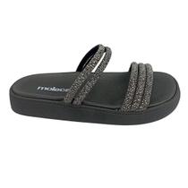 Chinelo Feminino Papete Moleca 5469.135 Diamond Black/ Preto Chinelo Feminino Papete Moleca 5469.135 Diamond Black/ Preto