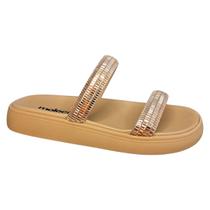 Chinelo Feminino Papete Moleca Tiras Brilho Casual 5469.142