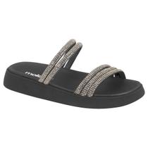 Chinelo Feminino Papete Moleca Tiras Strass Brilho 5469.135