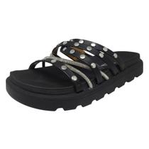 Chinelo Feminino Papete Pins Strass Conforto Estilo Vizzano