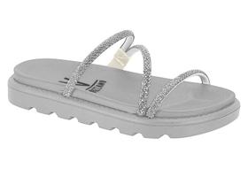 Chinelo Feminino Papete Vizzano Cristal Diamond Cinza