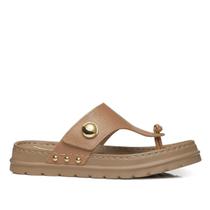Chinelo Feminino Pegada Couro Tira Aderente 234702 Chinelo Feminino Pegada Couro Tira Aderente 234702