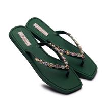 Chinelo Feminino Personalizado Color Brilho Sandalia de dedo Adulto Confortavel Antiderrapante