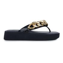 Chinelo Feminino Petite Jolie Hit Preto Dourado - PJ6515