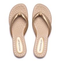 Chinelo Feminino Piccadilly Anabela Metalizado Dourado Chinelo Feminino Piccadilly Anabela Metalizado Dourado