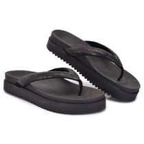 Chinelo Feminino Plataforma com Tira Brilhante Confortável Chinelo Feminino Plataforma com Tira Brilhante Confortável